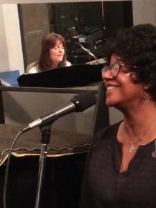 Andrea Ross-Greene and Harriet Schock at Theta Sound Studio LIVE! (photo by Kaci Christian)